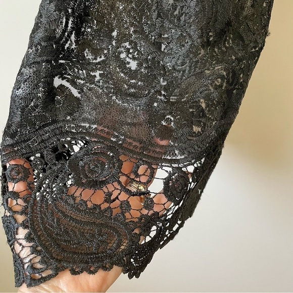 Dress The Population Lelani Mini-Illusion Corded Lace Dress, Sz XS - Picture 6 of 8